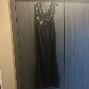 Black/lace formal dress. Saved by the dress.